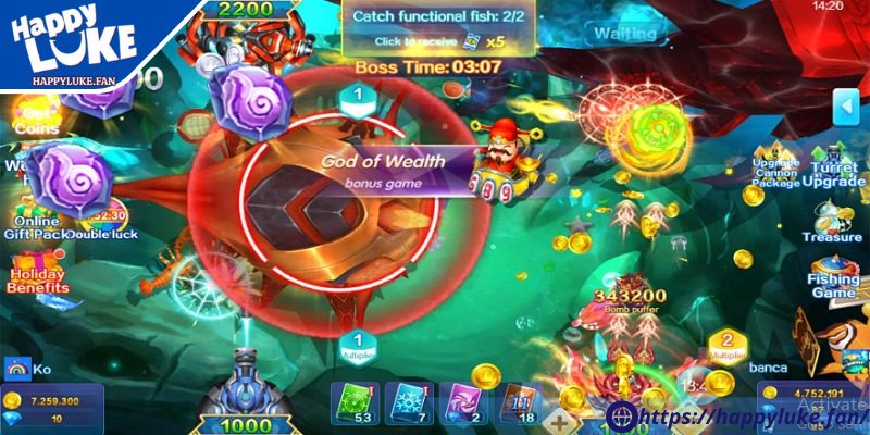 3 Gods Fishing Happyluke – Bắn Cá Thần Thoại Cực Hot  3 Nhiều nhiệm vụ thú vị tại 3 Gods Fishing